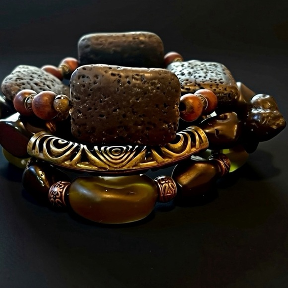 3 Piece Bundle, Boho Artisan Handmade Artisan Bracelets - Picture 4 of 7